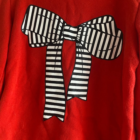 FOREVER 21 RED/BLOOD ORANGE CUTE BOW JUMPER - Size S - Picture 3 of 4